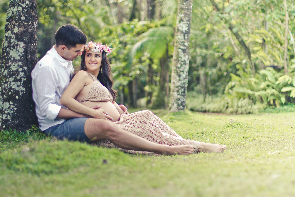 Cenário maravilhoso para capturar um grande momento - Ensaio Gestante - Condomínio Iporanga - Praia das Conchas - Guarujá/SP