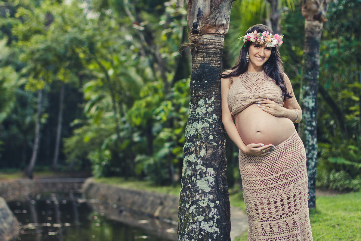 Mamãe cheia de charme - Ensaio Gestante - Condomínio Iporanga - Praia das Conchas - Guarujá/SP