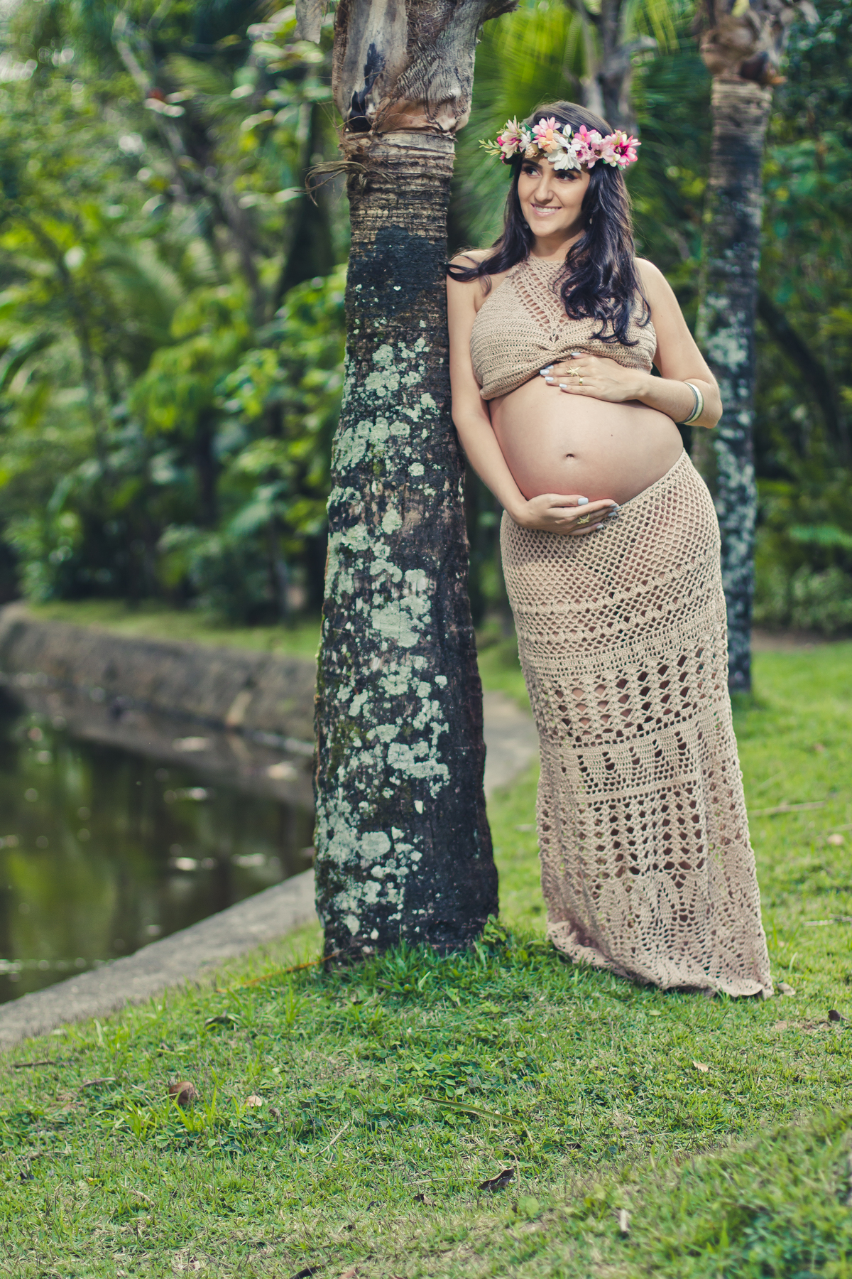 Amor da mamãe pelo seu pequeno  - Ensaio Gestante - Condomínio Iporanga - Praia das Conchas - Guarujá/SP