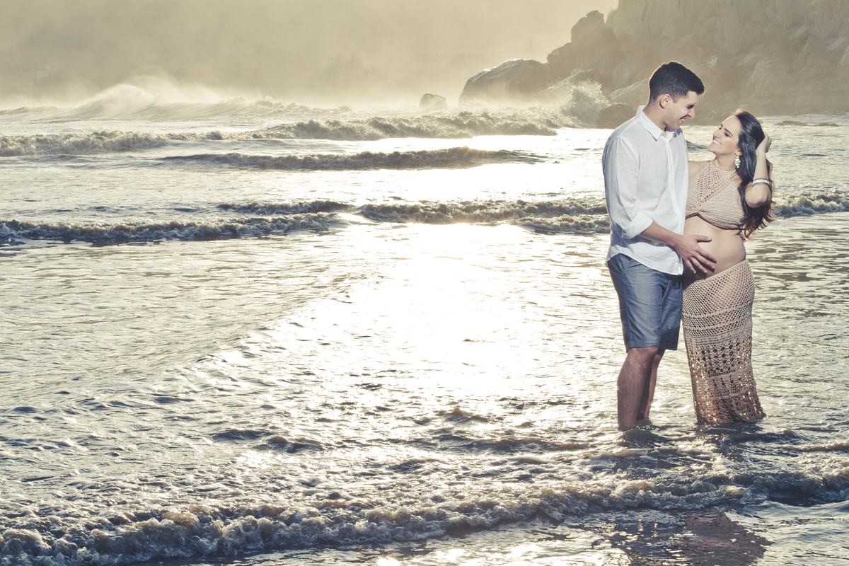Muito amor envolvido <3 - Ensaio Gestante - Condomínio Iporanga - Praia das Conchas - Guarujá/SP