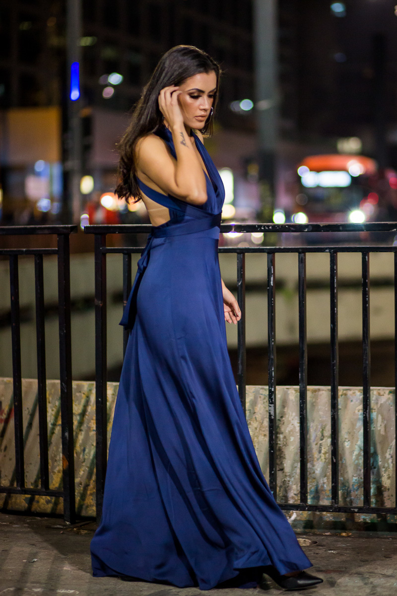 Ensaio noturno com a Aline Alvez