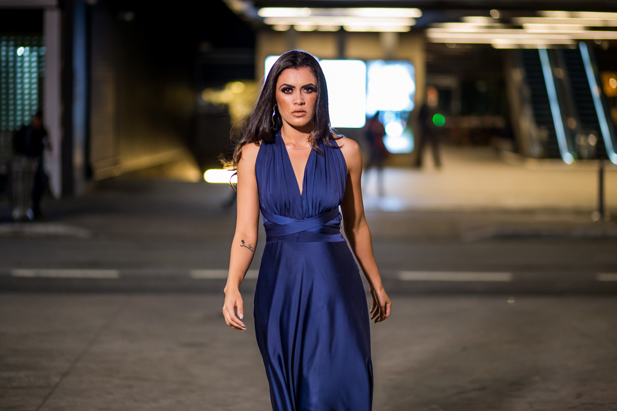 Ensaio noturno com a Aline Alvez