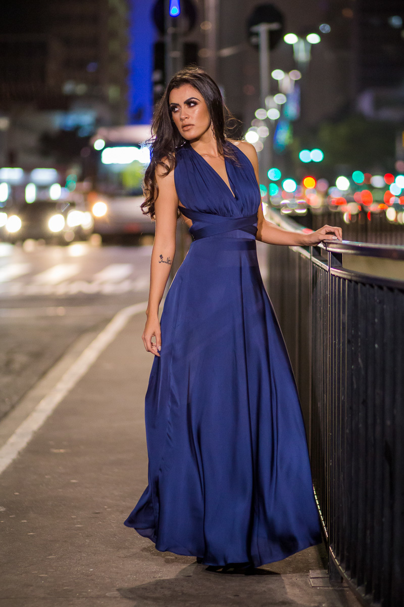 Ensaio noturno com a Aline Alvez