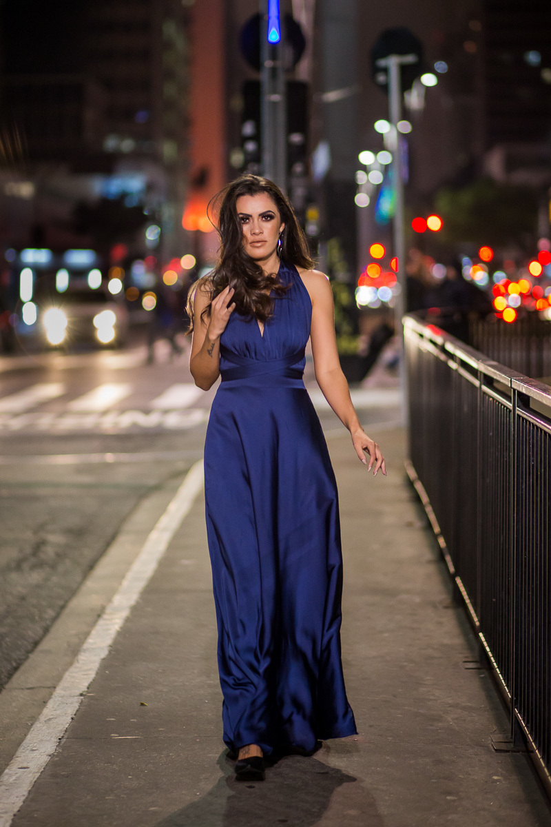 Ensaio noturno com a Aline Alvez