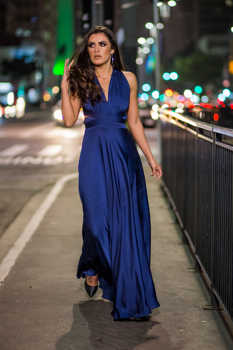 Ensaio noturno com a Aline Alvez