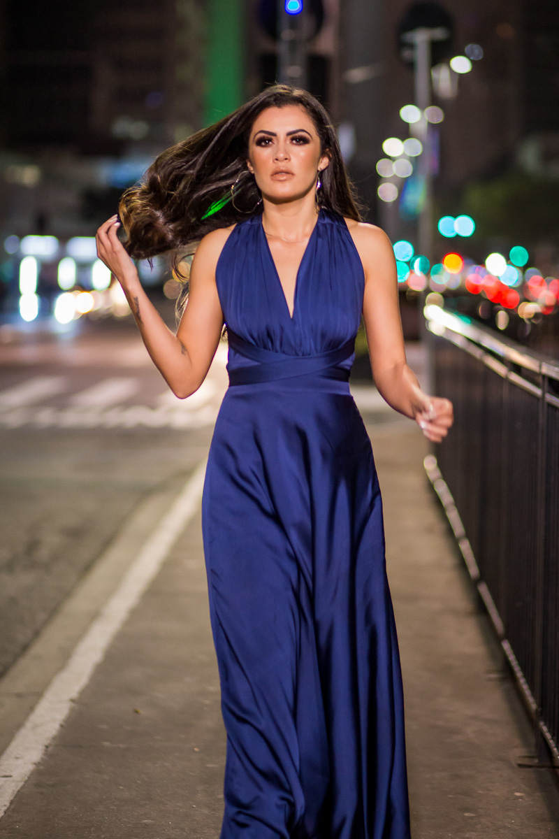 Ensaio noturno com a Aline Alvez