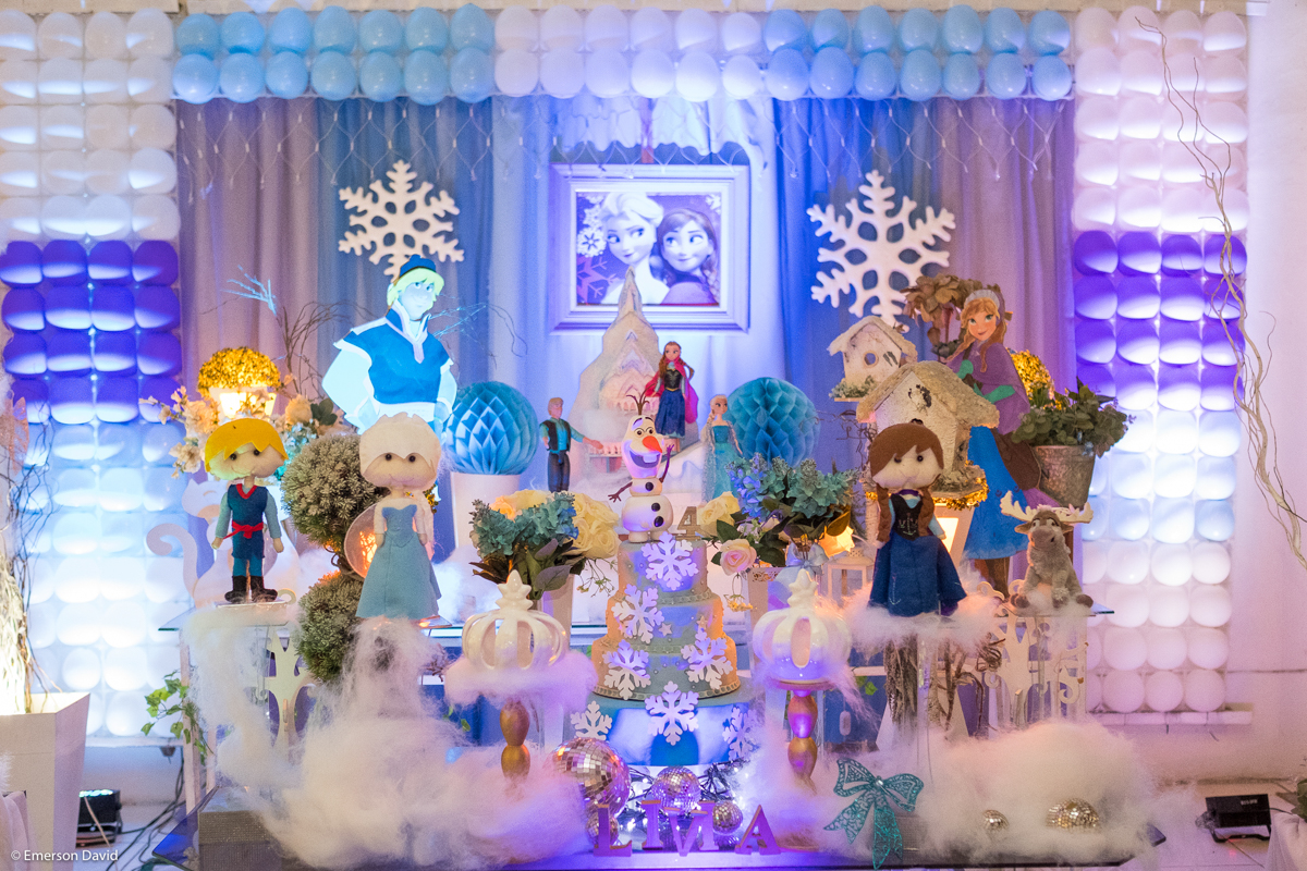 aniversário infantil - decoração - tema frozen