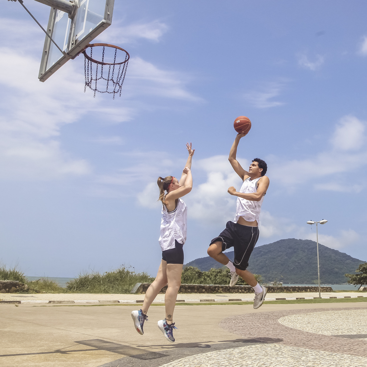 Ensaio fotográfico casal, basquete Ubatuba