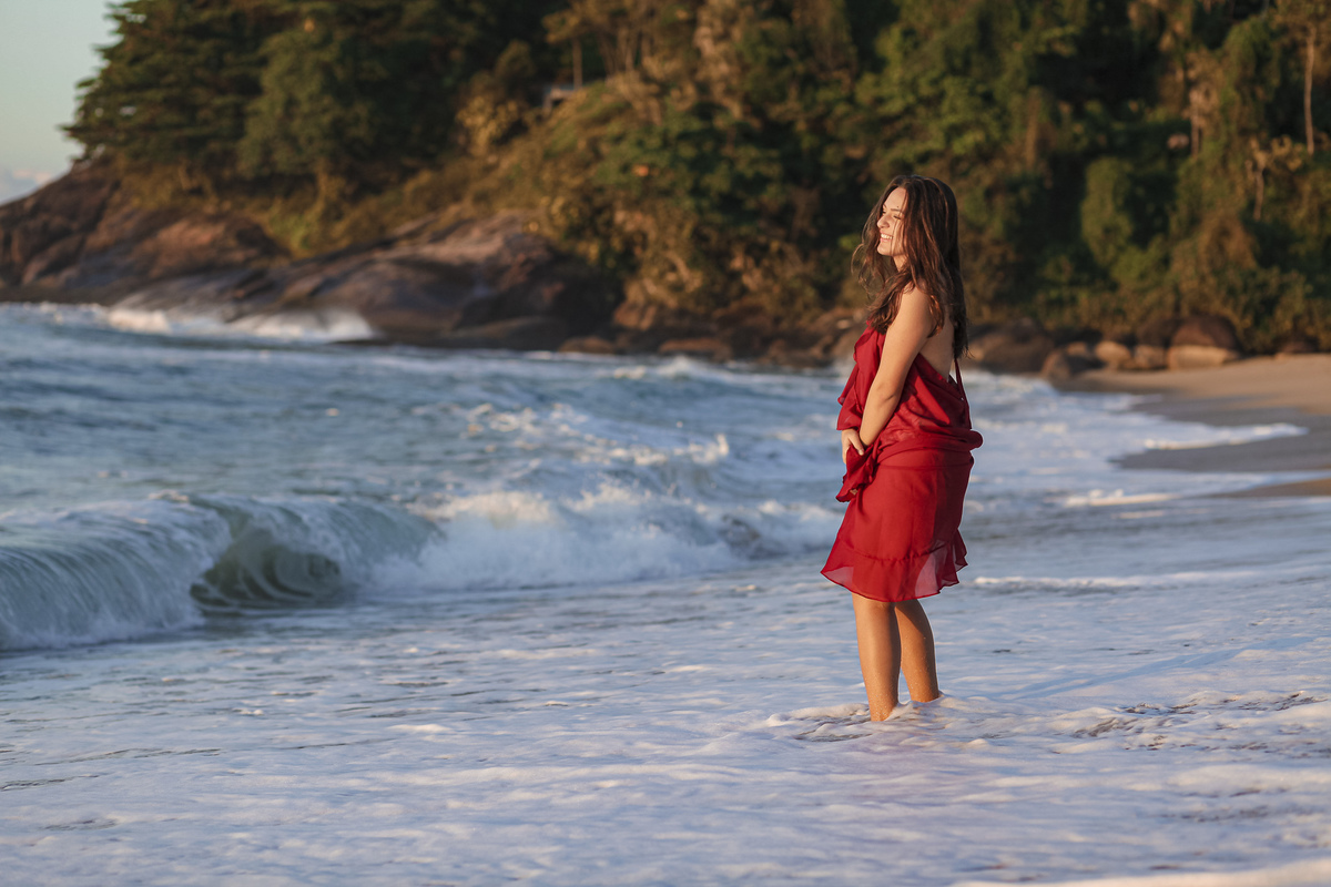 Ensaio Isabela 15 anos. Praia Vermelha do Centro. Ubatuba.