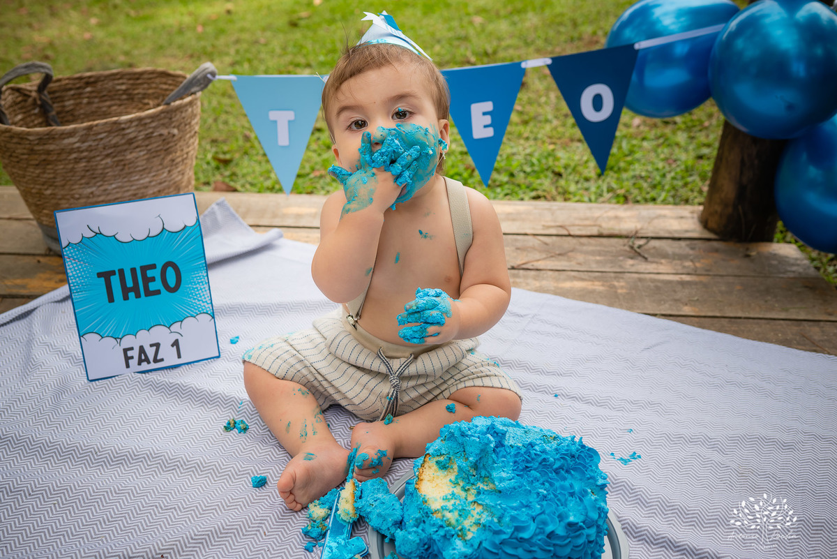 Theo – Smash The Cake – Ensaio Lindo – Ensaio Família – Parque Stone Land – Diversão – Amor – Família – Vida – Felicidade – Aprendizado – Bolo Azul – Smurph – Fotografia de Família – Ensaio – Juntos – Quarteto – Infantil – Antonio Rocha Fotografias