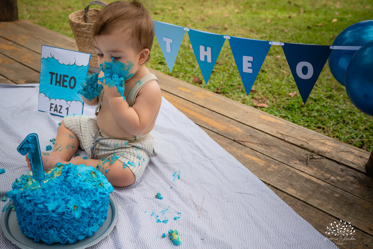 Theo – Smash The Cake – Ensaio Lindo – Ensaio Família – Parque Stone Land – Diversão – Amor – Família – Vida – Felicidade – Aprendizado – Bolo Azul – Smurph – Fotografia de Família – Ensaio – Juntos – Quarteto – Infantil – Antonio Rocha Fotografias