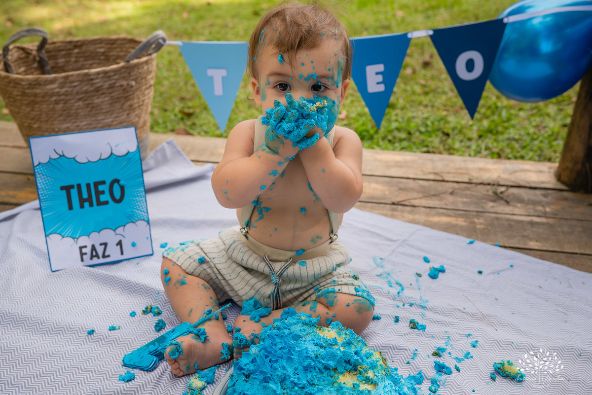 Theo – Smash The Cake – Ensaio Lindo – Ensaio Família – Parque Stone Land – Diversão – Amor – Família – Vida – Felicidade – Aprendizado – Bolo Azul – Smurph – Fotografia de Família – Ensaio – Juntos – Quarteto – Infantil – Antonio Rocha Fotografias