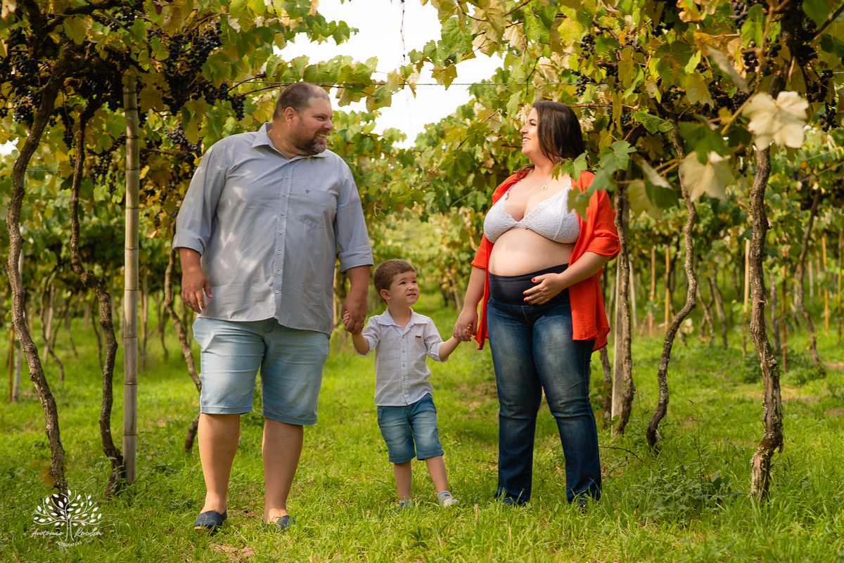 Fernanda – Robson – Joaquim – Caetano – Vinícola Nardello – Tarde de Sol – Campo – Gestante – Grávida – Ensaio Gestante – Felicidade – Amor – Menino – Vida – Pelotas – Quarteto – Fernanda + Robson = Joaquim e Caetano – Antonio Rocha Fotografias – Família 