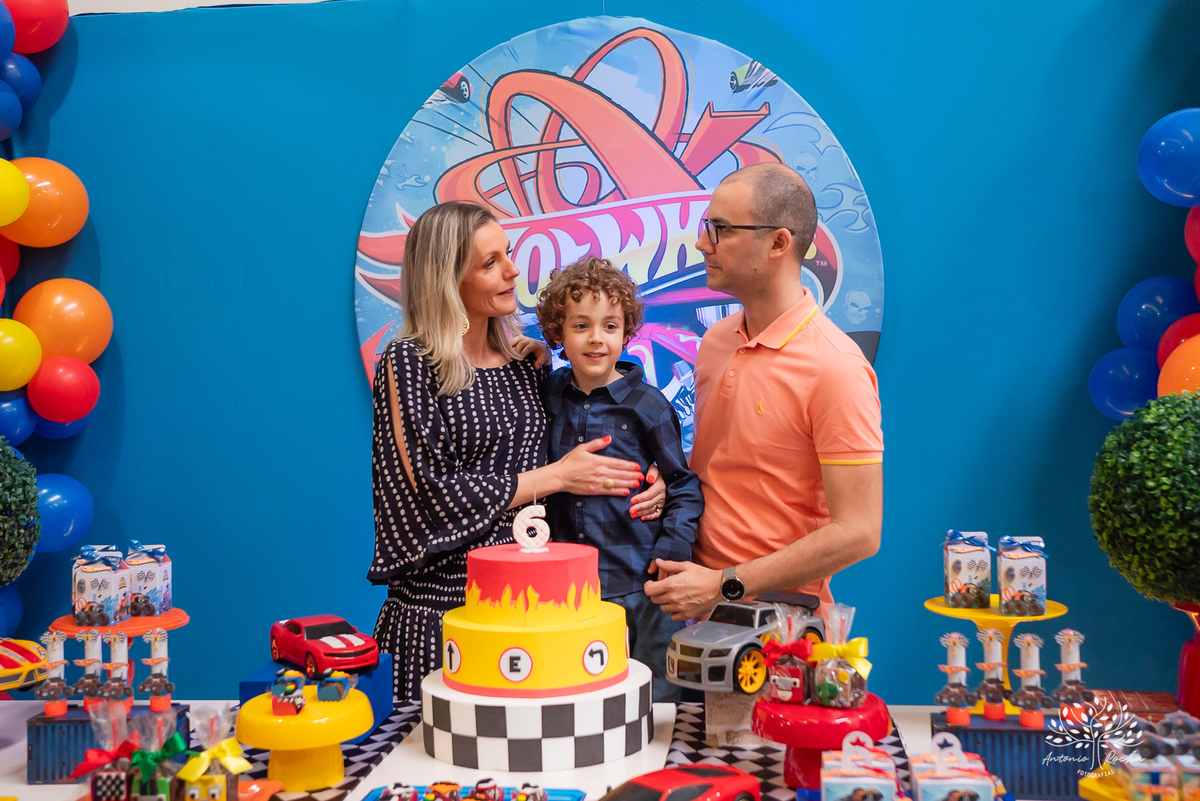 Rodrigo – 6 anos – Eleonora - Marcos – Cliff Kids – Hot Wheels - Festa Infantil  – Parabéns – Família – Fotografia de Família – Felicidade – Criança – Alegria – Amor – Dia Especial – Aniversário - Antonio Rocha Fotografias – Pelotas