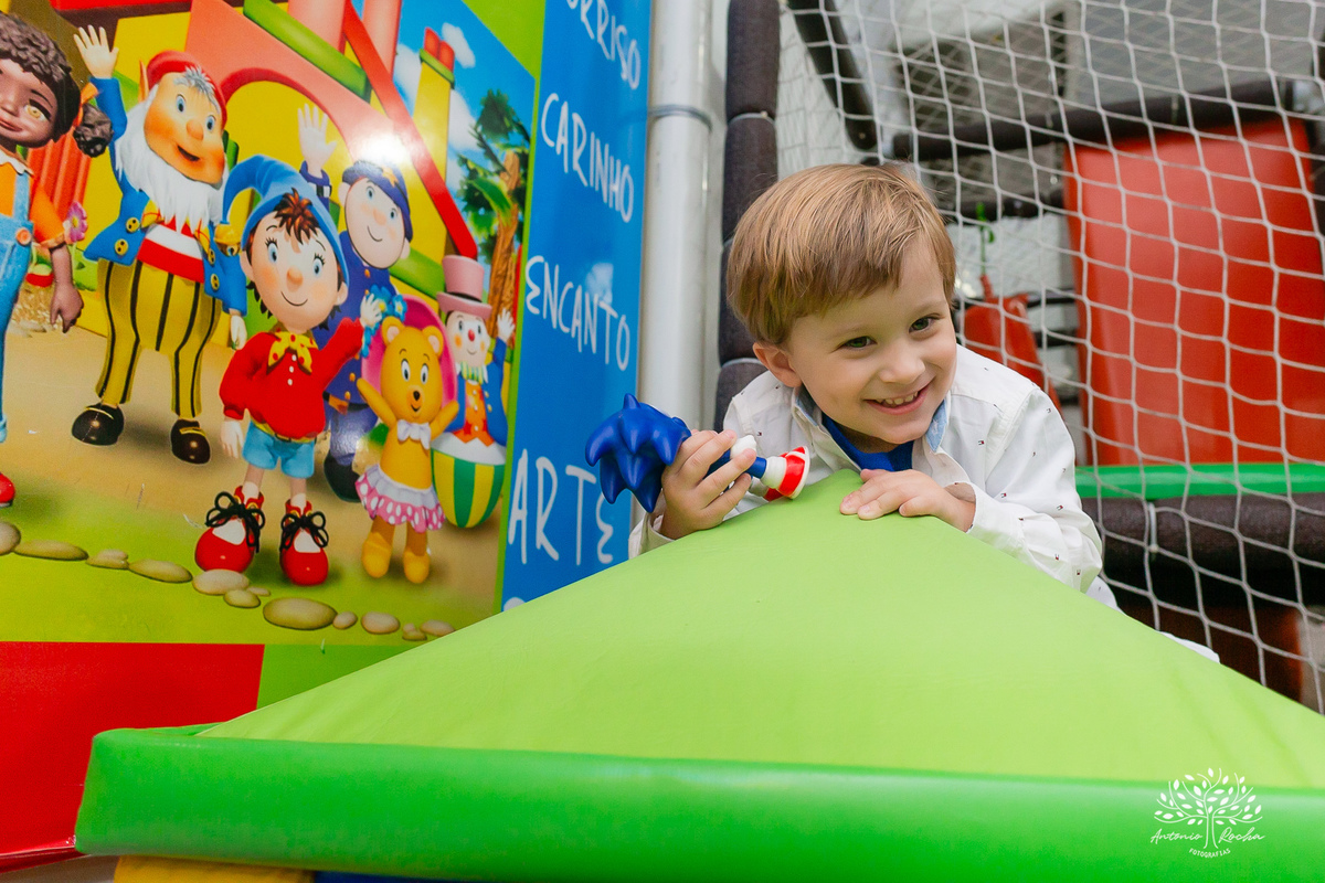 Vicente – 3 Anos – Sonic – Marcelo – Paula – Valentina - Fotografia de Família –- Parabéns – Antonio Rocha Fotografias – Pelotas 