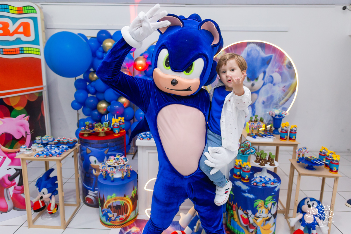 Vicente – 3 Anos – Sonic – Marcelo – Paula – Valentina - Fotografia de Família –- Parabéns – Antonio Rocha Fotografias – Pelotas 