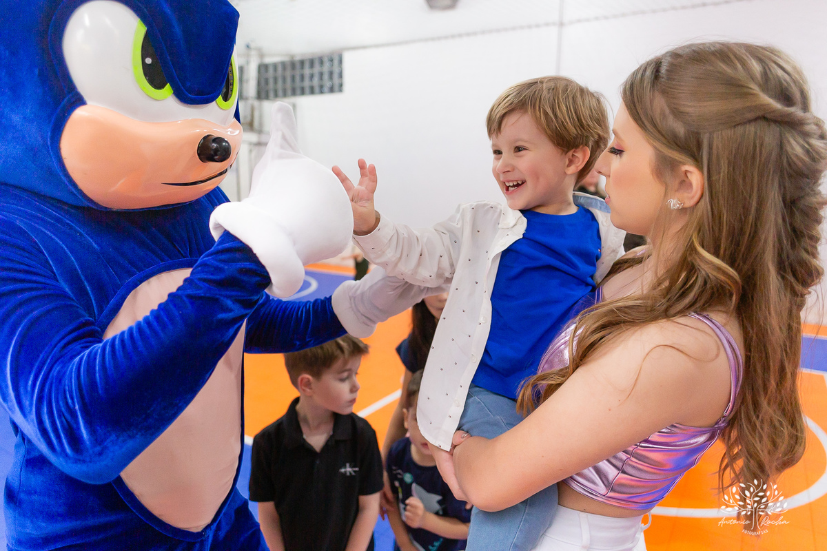 Vicente – 3 Anos – Sonic – Marcelo – Paula – Valentina - Fotografia de Família –- Parabéns – Antonio Rocha Fotografias – Pelotas v