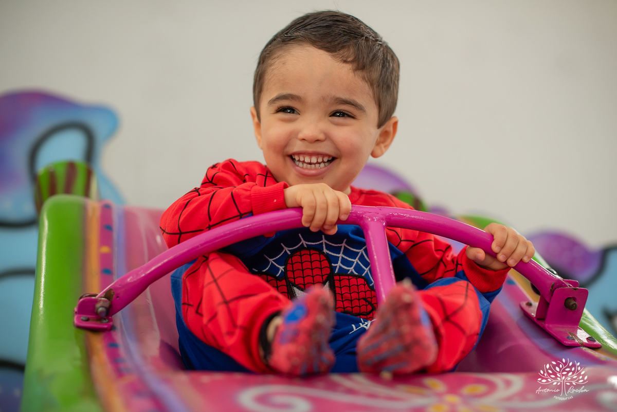 Gustavo – Gustavo 3 Anos – Ricardo – Samantha - Criança Feliz – Fotografia de Família – Homem Aranha – Fest Club - Parabéns – Antonio Rocha Fotografias – Pelotas 