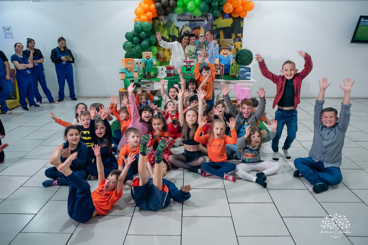 Bernardo – Bê – Douglas – Bianca - Antonella - Criança Feliz – Fotografia de Família – Minecraft - Parabéns – Antonio Rocha Fotografias – Pelotas