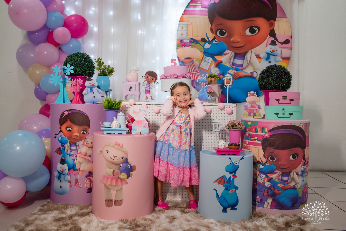 Esther – 5 anos - Festa Infantil - Festa de Criança - Fotografia de Família – Doutora Brinquedos - Antonio Rocha Fotografias - Satolep - Pelotas