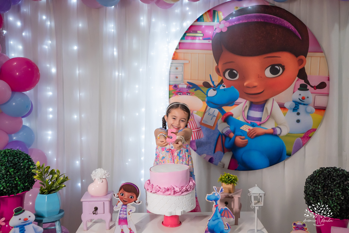 Esther – 5 anos - Festa Infantil - Festa de Criança - Fotografia de Família – Doutora Brinquedos - Antonio Rocha Fotografias - Satolep - Pelotas
