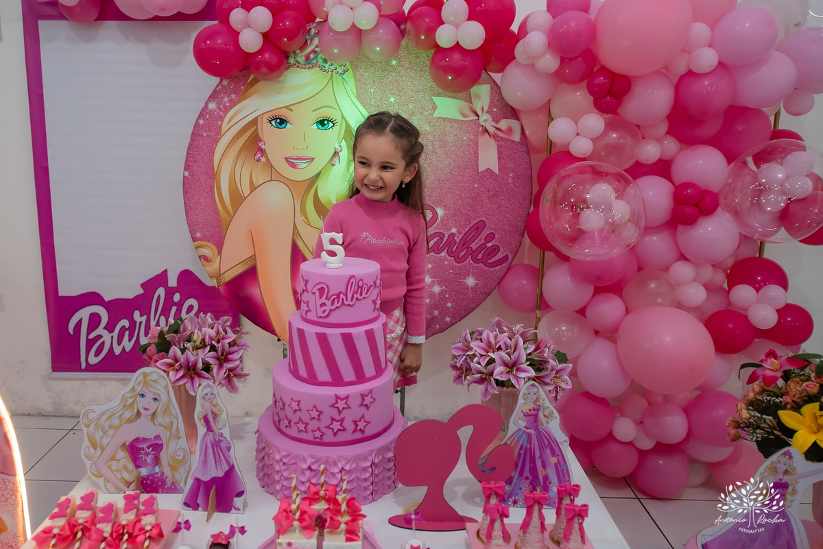 Sarah – 5 anos - Festa Infantil - Festa de Criança - Fotografia de Família – Barbie - Antonio Rocha Fotografias - Satolep - Pelotas