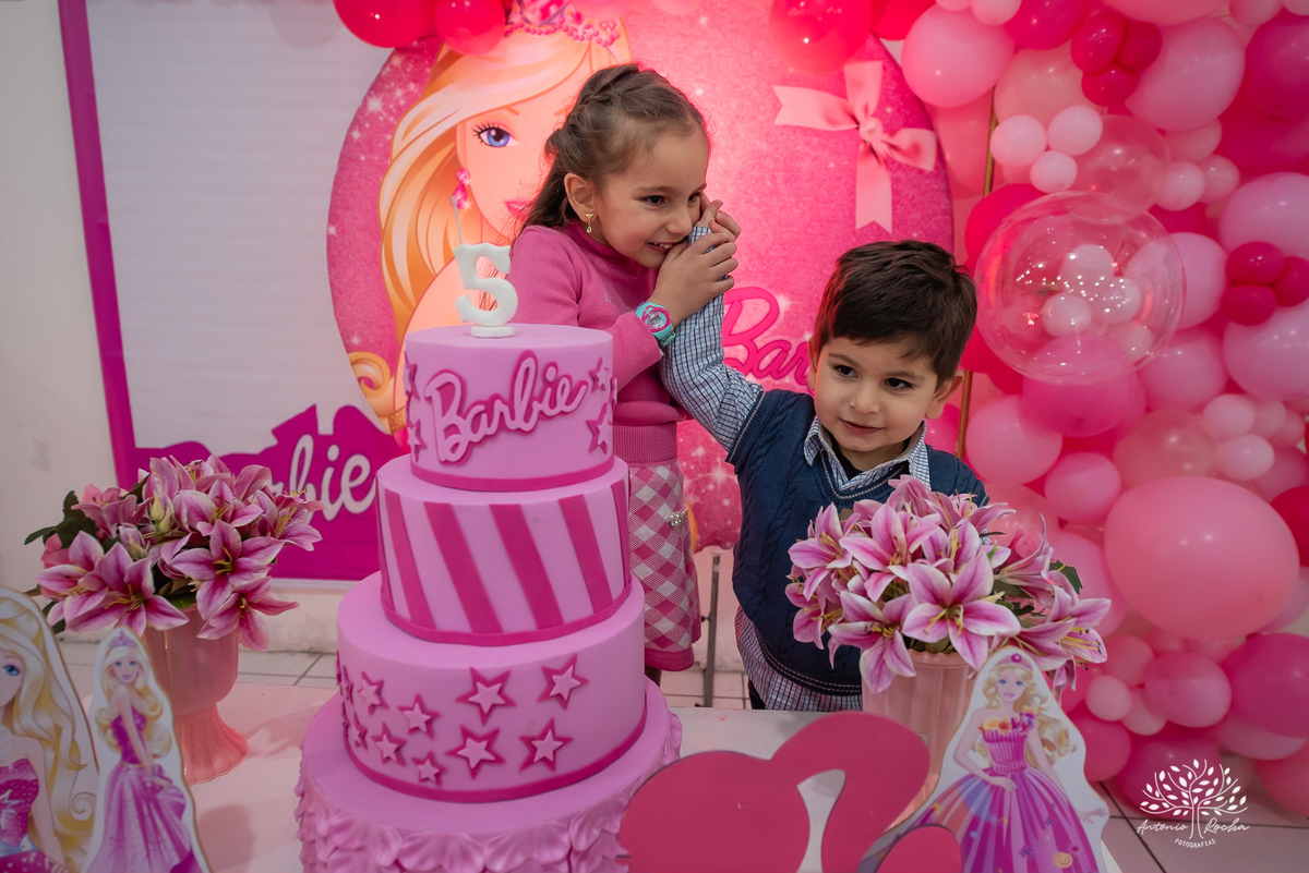 Sarah – 5 anos - Festa Infantil - Festa de Criança - Fotografia de Família – Barbie - Antonio Rocha Fotografias - Satolep - Pelotas