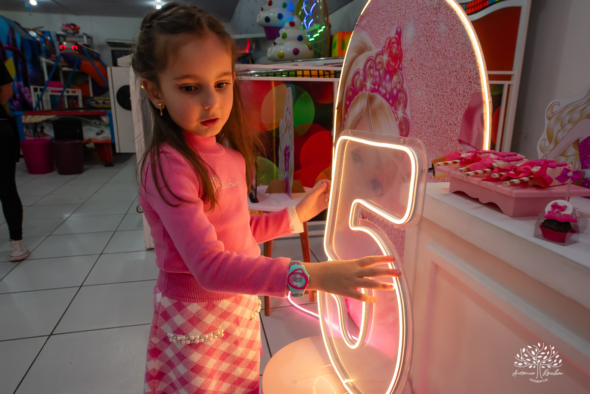 Sarah – 5 anos - Festa Infantil - Festa de Criança - Fotografia de Família – Barbie - Antonio Rocha Fotografias - Satolep - Pelotas