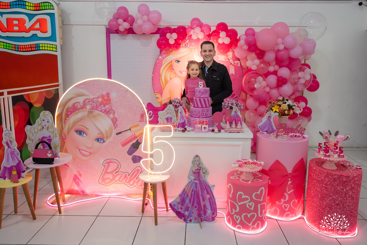 Sarah – 5 anos - Festa Infantil - Festa de Criança - Fotografia de Família – Barbie - Antonio Rocha Fotografias - Satolep - Pelotas