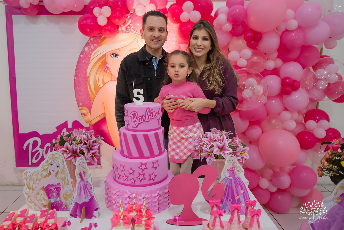 Sarah – 5 anos - Festa Infantil - Festa de Criança - Fotografia de Família – Barbie - Antonio Rocha Fotografias - Satolep - Pelotas