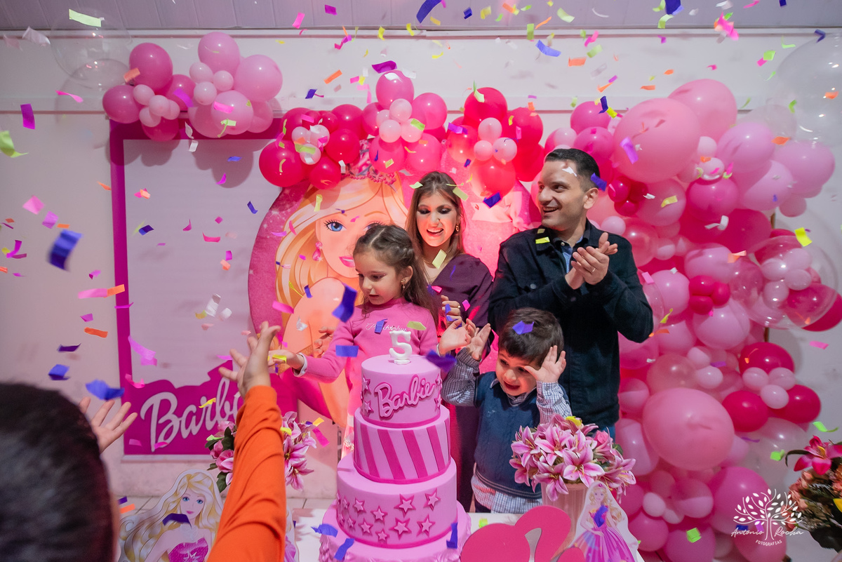 Sarah – 5 anos - Festa Infantil - Festa de Criança - Fotografia de Família – Barbie - Antonio Rocha Fotografias - Satolep - Pelotas
