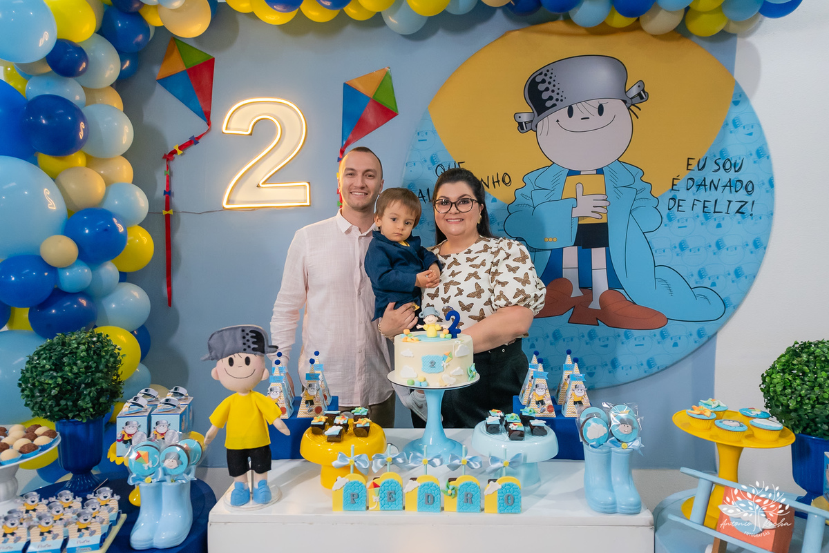 Pedro – 2 anos - Festa Infantil - Festa de Criança - Fotografia de Família – Camila - Menino Maluquinho – Antonio Rocha Fotografias - Satolep - Pelotas