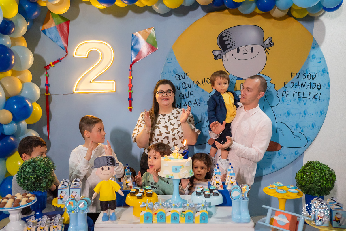 Pedro – 2 anos - Festa Infantil - Festa de Criança - Fotografia de Família – Camila - Menino Maluquinho – Antonio Rocha Fotografias - Satolep - Pelotas