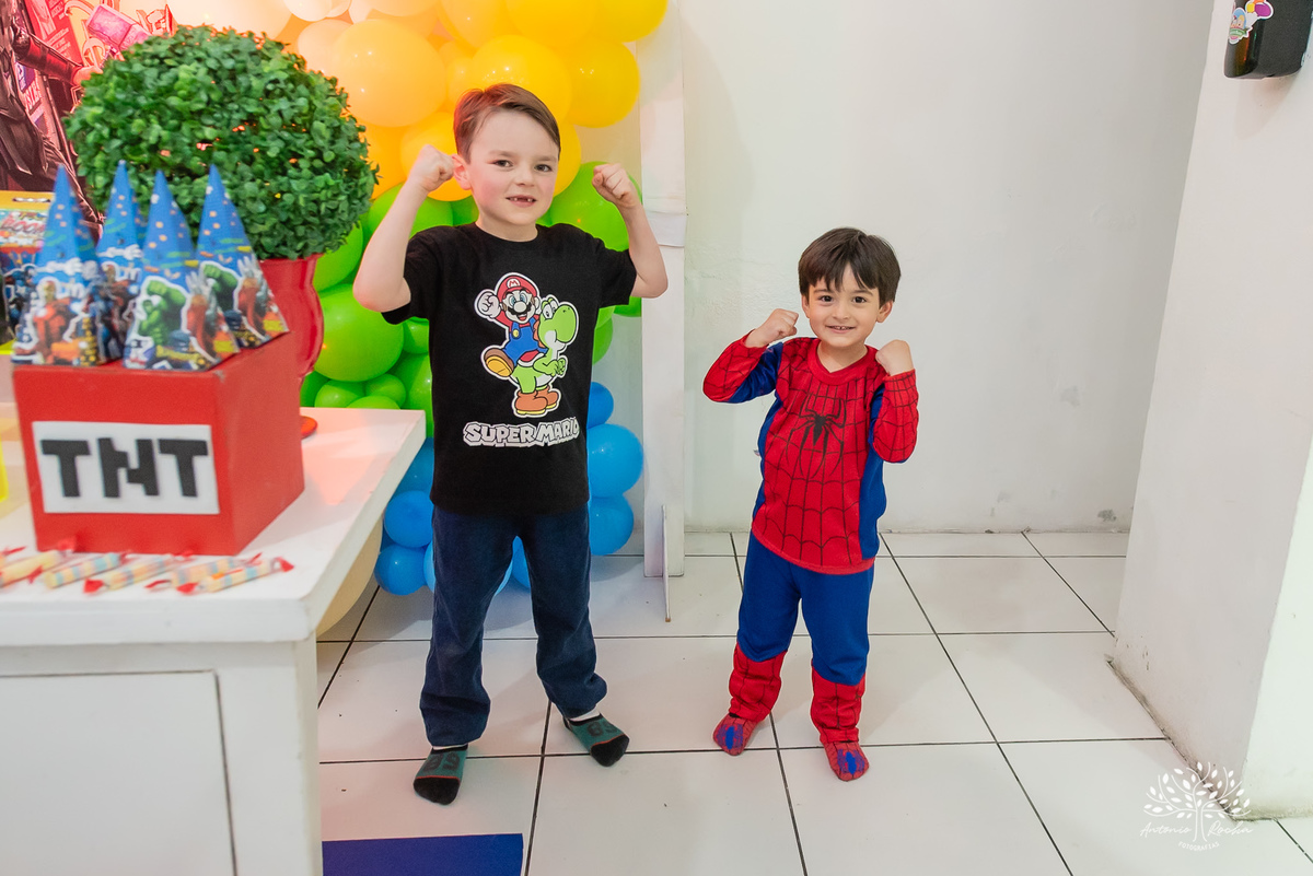 Paolo - 3 anos - Festa Infantil - Festa de Criança - Fotografia de Família – Marvel – Homem Aranha – Arte e Riso – Antonio Rocha Fotografias - Satolep - Pelotas
