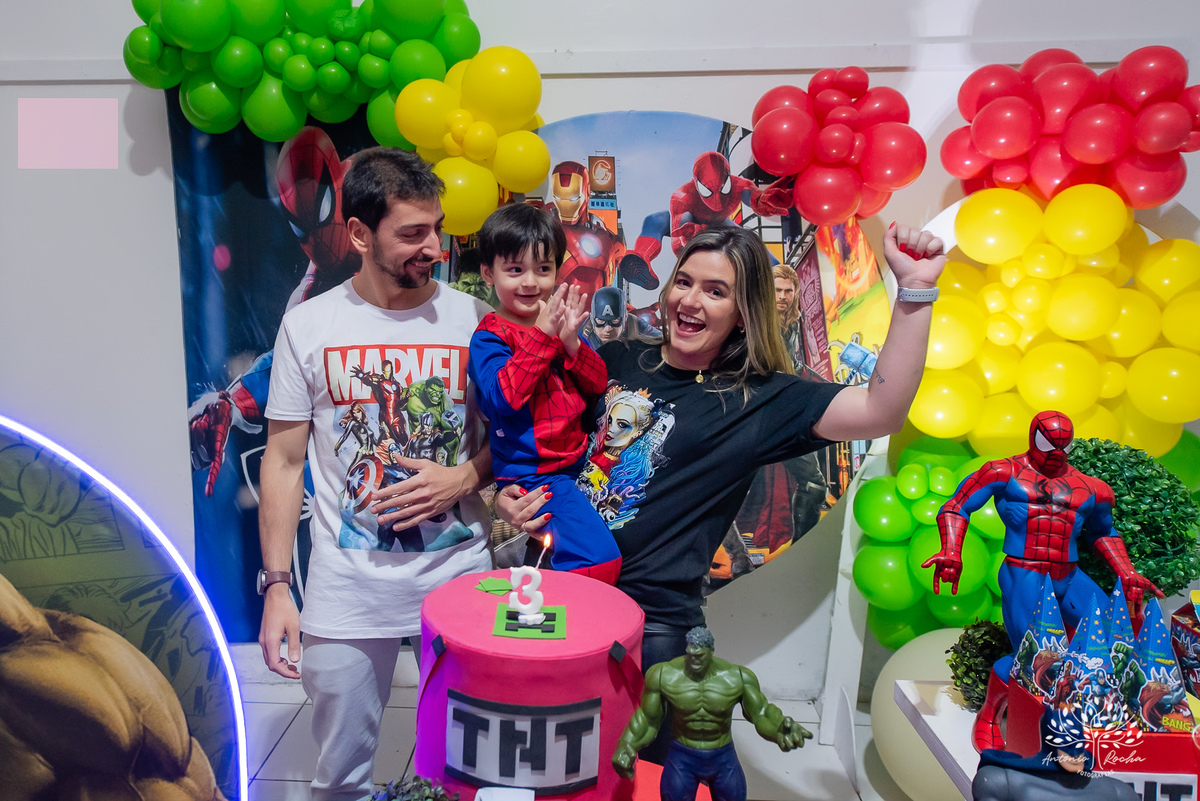 Paolo - 3 anos - Festa Infantil - Festa de Criança - Fotografia de Família – Marvel – Homem Aranha – Arte e Riso – Antonio Rocha Fotografias - Satolep - Pelotas