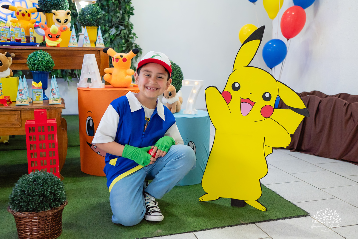 Arthur - 7 anos - Festa Infantil - Festa de Criança - Fotografia de Família – Pokemon – Picachu – Big Fest – Antonio Rocha Fotografias - Satolep - Pelotas