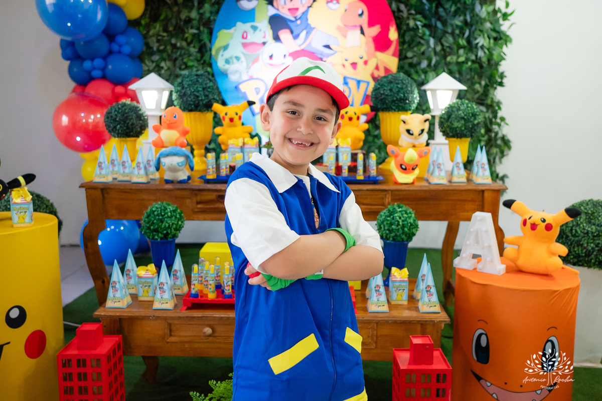Arthur - 7 anos - Festa Infantil - Festa de Criança - Fotografia de Família – Pokemon – Picachu – Big Fest – Antonio Rocha Fotografias - Satolep - Pelotas