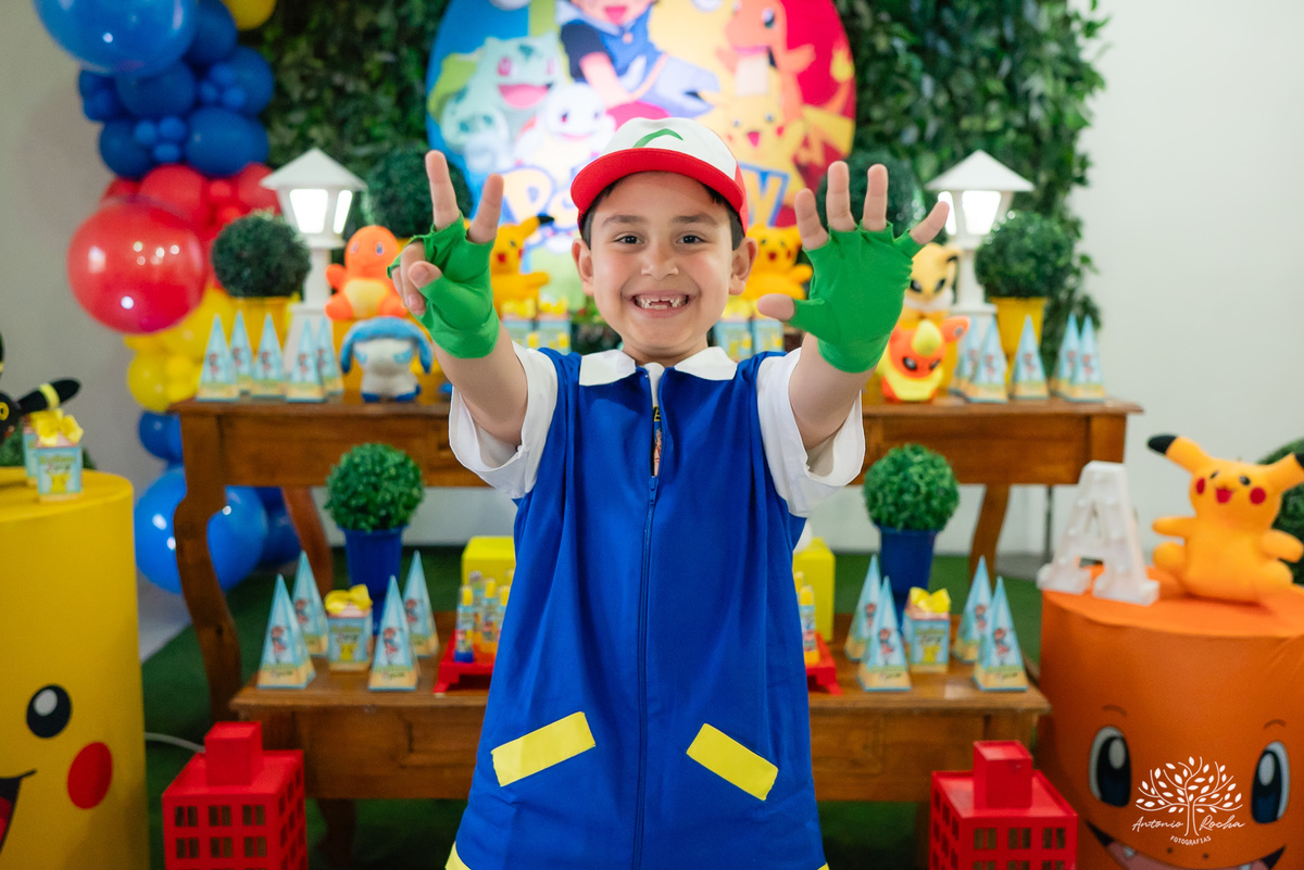 Arthur - 7 anos - Festa Infantil - Festa de Criança - Fotografia de Família – Pokemon – Picachu – Big Fest – Antonio Rocha Fotografias - Satolep - Pelotas