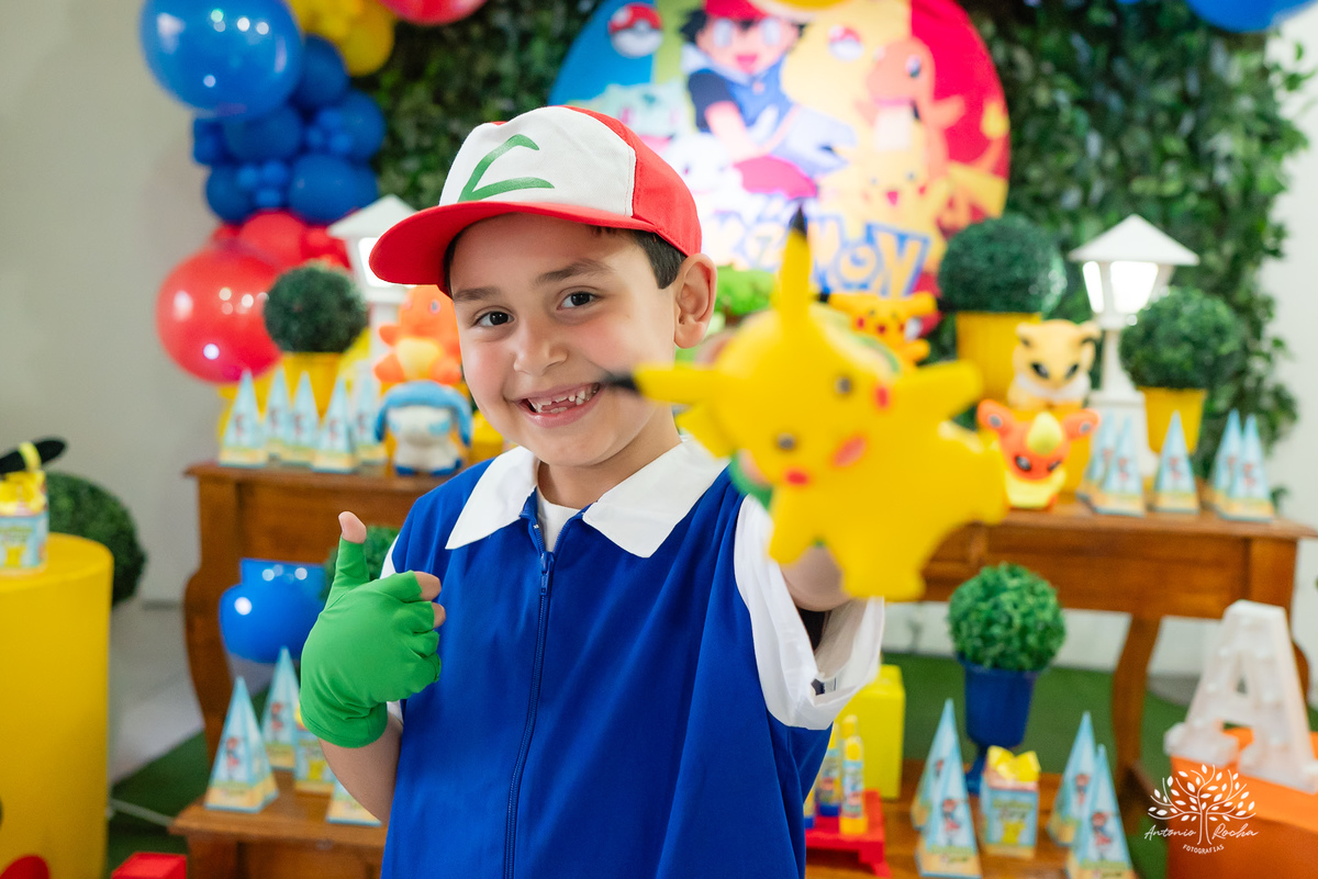Arthur - 7 anos - Festa Infantil - Festa de Criança - Fotografia de Família – Pokemon – Picachu – Big Fest – Antonio Rocha Fotografias - Satolep - Pelotas