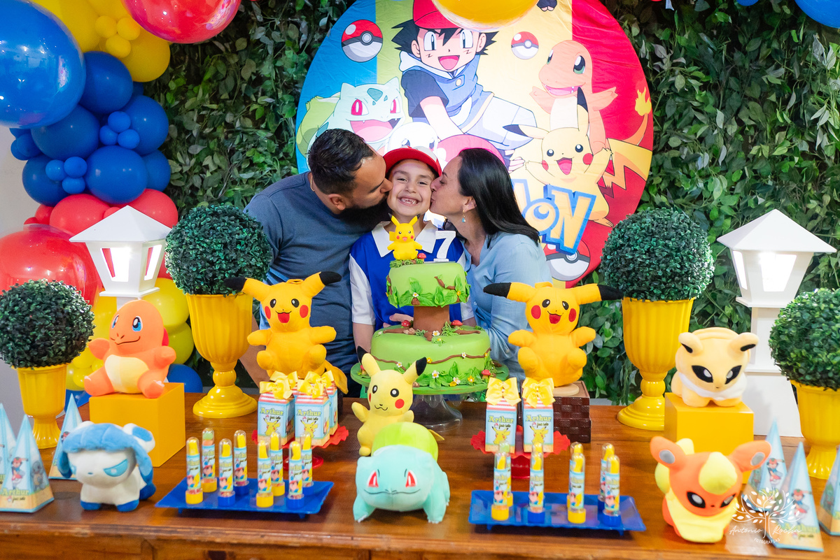 Arthur - 7 anos - Festa Infantil - Festa de Criança - Fotografia de Família – Pokemon – Picachu – Big Fest – Antonio Rocha Fotografias - Satolep - Pelotas