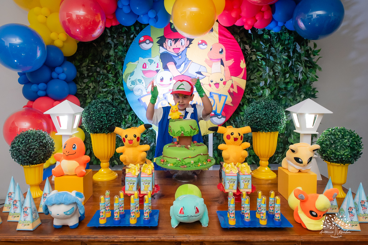 Arthur - 7 anos - Festa Infantil - Festa de Criança - Fotografia de Família – Pokemon – Picachu – Big Fest – Antonio Rocha Fotografias - Satolep - Pelotas