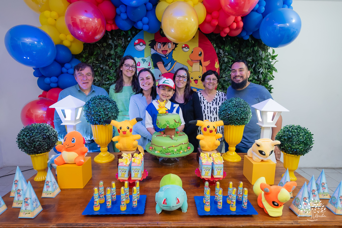 Arthur - 7 anos - Festa Infantil - Festa de Criança - Fotografia de Família – Pokemon – Picachu – Big Fest – Antonio Rocha Fotografias - Satolep - Pelotas