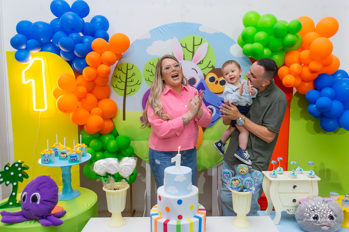 Joaquim – 1 ano - Festa Infantil - Festa de Criança - Fotografia de Família – Bolo Fofo – Loly Pop – Antonio Rocha Fotografias - Satolep - Pelotas
