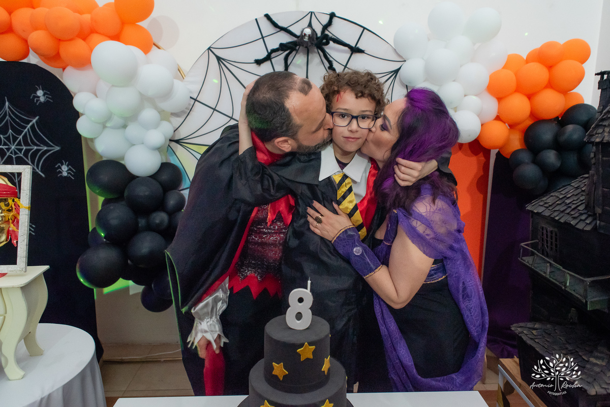 Davi - 8 anos – Gi – André - Festa Infantil - Festa de Criança - Fotografia de Família – Halloween – Harry Poter – Loly Pop – Antonio Rocha Fotografias - Satolep - Pelotas