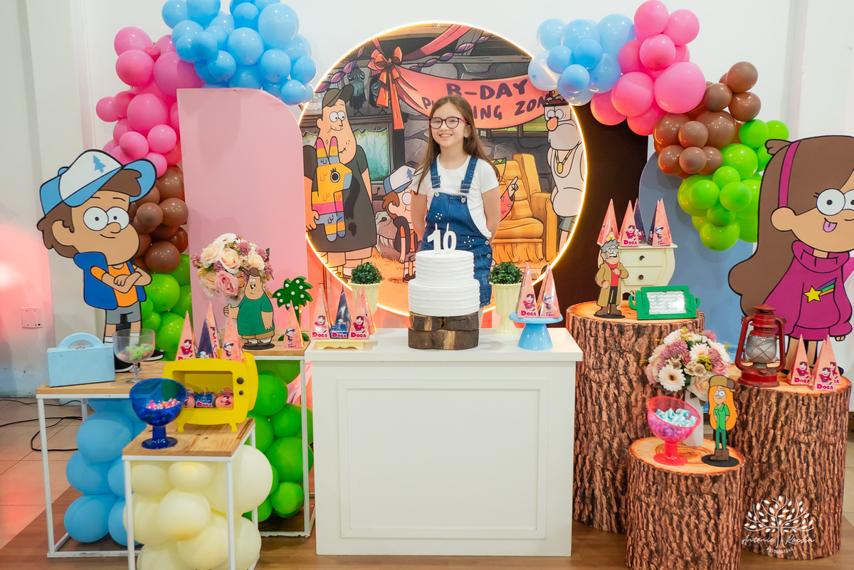 Dora– 10 anos – Festa Infantil - Festa de Criança - Fotografia de Família – Gravity Falls – Cliff Kids – Antonio Rocha Fotografias - Satolep - Pelotas