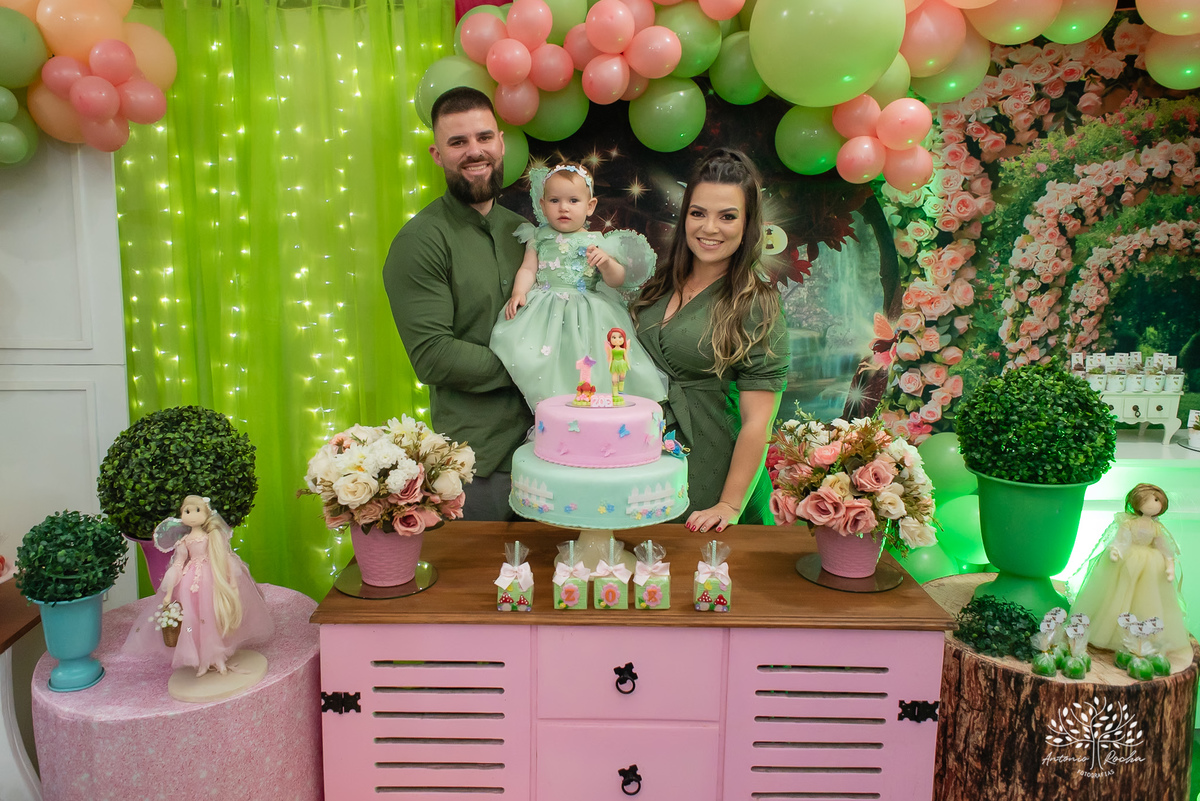 Zoe – 1 ano – Primeiro Aninho – Desirée - Gustavo - Festa Infantil - Festa de Criança - Fotografia de Família – Mundo das Fadas - Fadinha - Lúdico – Toq Festas - Salão de festas - decoração - Pelotas - Antonio Rocha