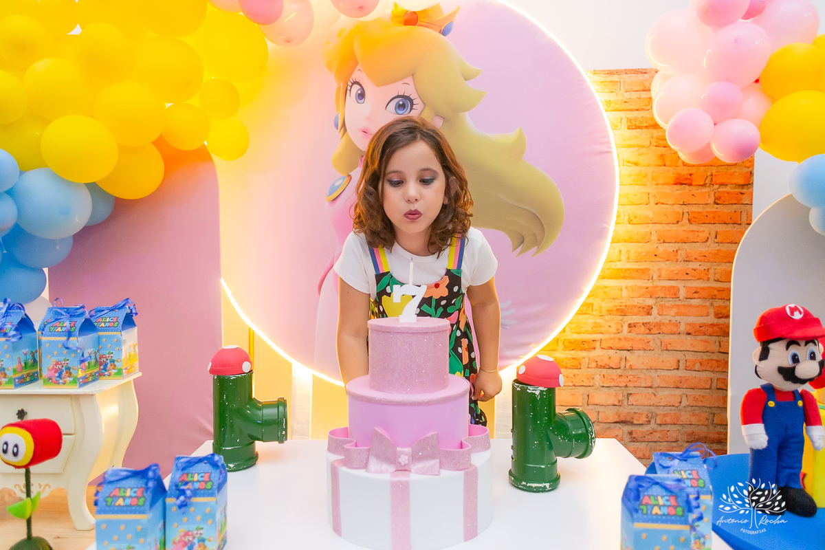 Alice - 8 anos - Super Mario Bros - Loly Pop - Rosalinda - Rio Grande - Pelotas - Antonio Rocha Fotografias - Festa Infantil - Fotografia de Família - Fotografia de Criança