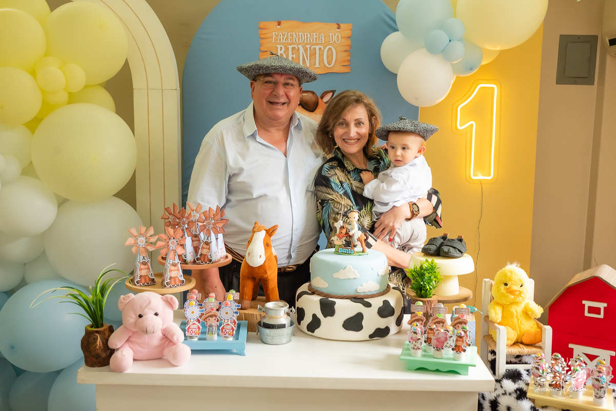 Bento – Primeiro Aninho – 1 ano - Associação Rural de Pelotas - Festa Infantil – Festa de Criança – Fotografia de Família – Decoração Fazendinha – Realize Festas - @realizefestaspelotas - Pelotas - Antonio Rocha Fotografias