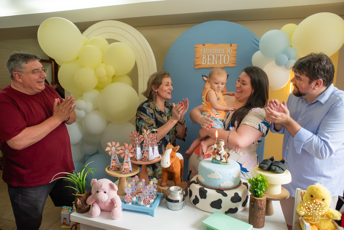 Bento – Primeiro Aninho – 1 ano - Associação Rural de Pelotas - Festa Infantil – Festa de Criança – Fotografia de Família – Decoração Fazendinha – Realize Festas - @realizefestaspelotas - Pelotas - Antonio Rocha Fotografias