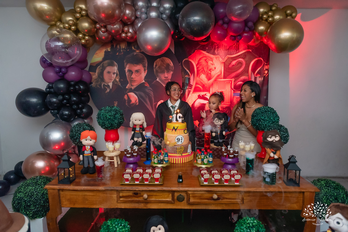 Maria Cecília – Big Fest – Festa Surpresa - Harry Potter - Festa Infantil – Festa de Criança – Batata Frita - Fotografia de Família - Pelotas - Antonio Rocha Fotografias